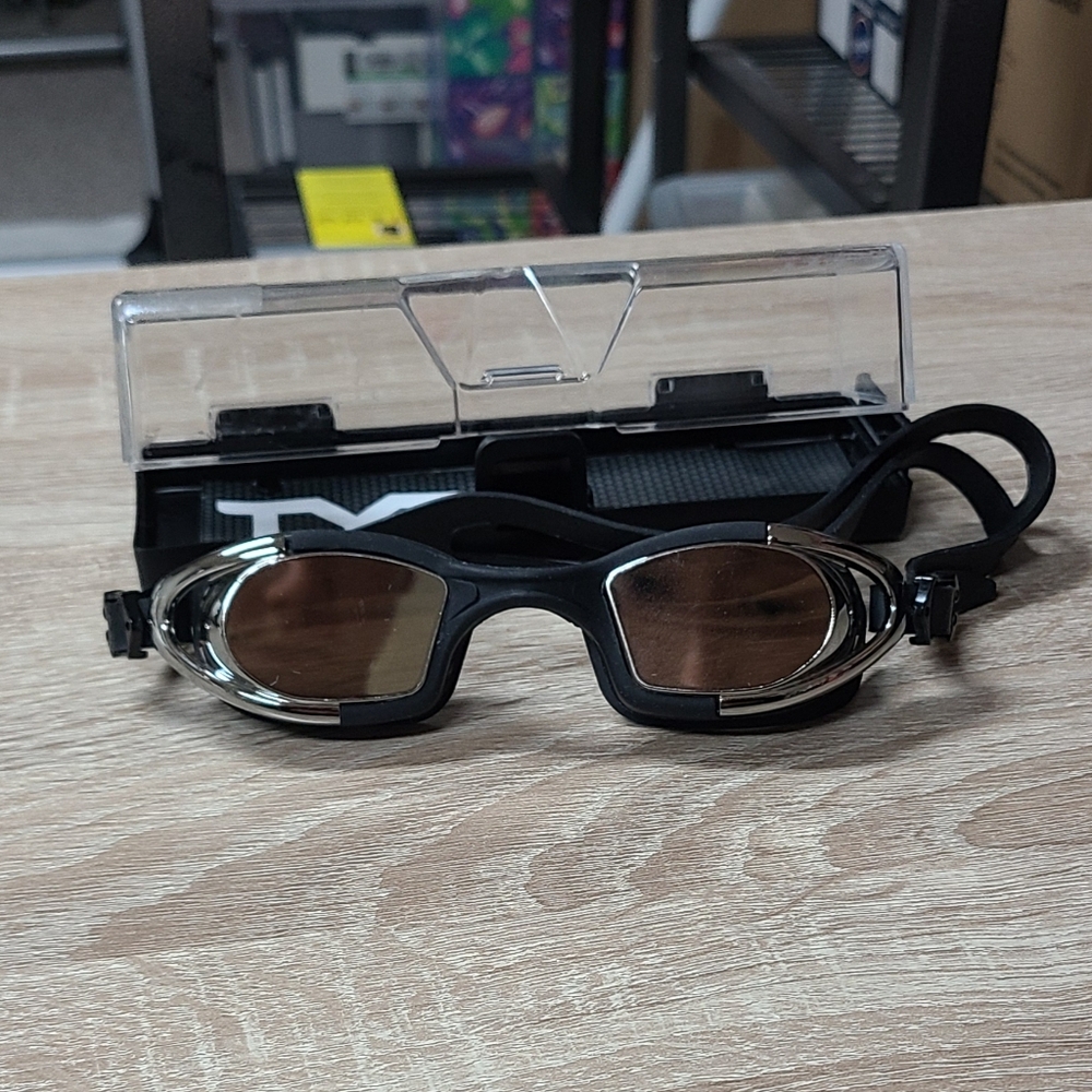 TYR Racetech Reveal Mirrored Racing Swim Goggles